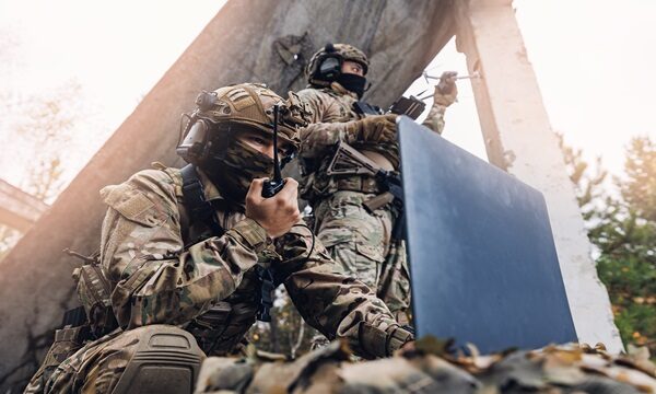Mobile,Military,Base,,Soldier,Engineer,Transmits,Aerial,Pictures,And,Data special forces